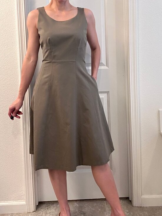 Lafayette 148 New York Dresses & Skirts - Lafayette 148 New York Classic Retro Sleeveless A-Line Dress size 6 Khaki Green